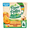 Gourdes compote de pomme abricot poire sans sucres ajoutés