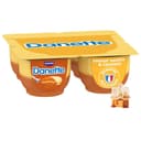 Danette vanille sur lit au caramel