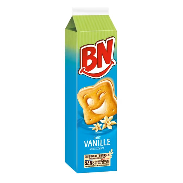 Biscuits fourrés saveur vanille céréales complètes