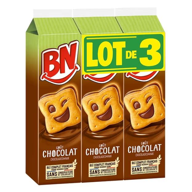 Biscuits fourrés chocolat céréales complètes