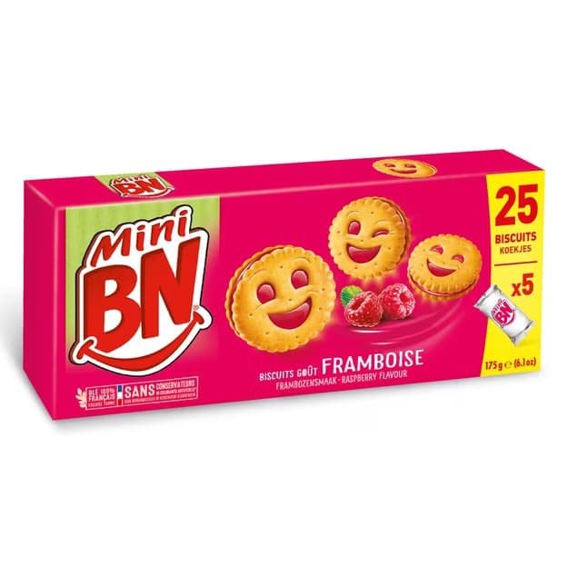 Mini biscuits goût framboise