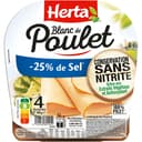 Blanc de poulet nature réduit en sel sans nitrite