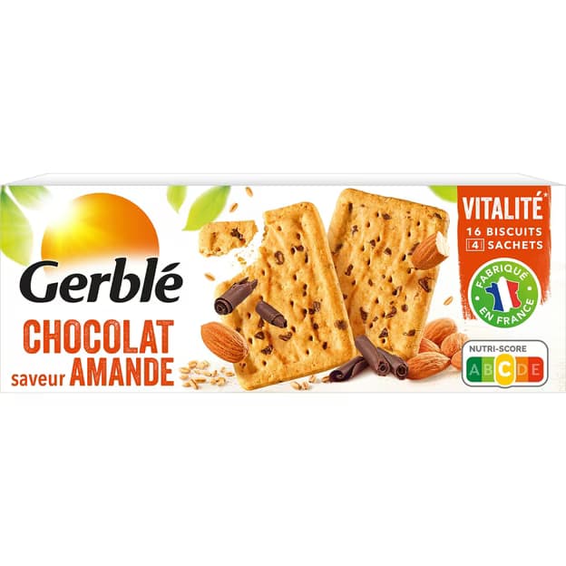 Biscuits chocolat amande sachets fraîcheur