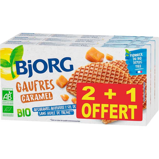Gaufres caramel bio
