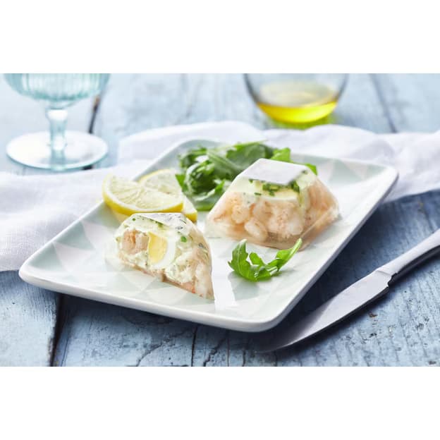 Aspic pyramide aux crevettes