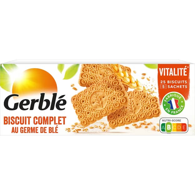Biscuits complets au germe de blé sachets fraîcheur