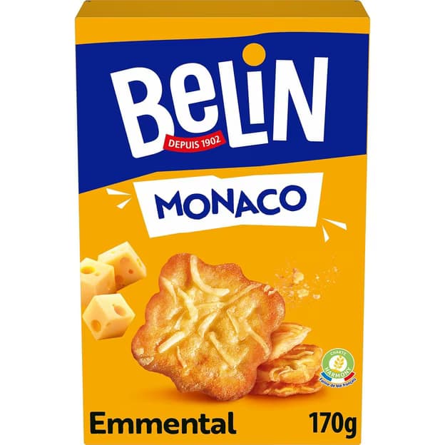 Biscuits crackers à l'emmental Monaco