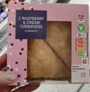 2 raspberry and cream turnovers