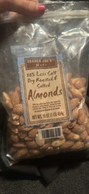 50% Less Salt Dry Roasted & Salted Almonds