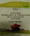 ALMOND HAZELNUT & PISTACHIO MILK CHOCOLATE BUTTONS