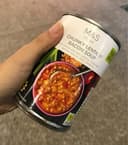 Chunky lentils & bacon soup