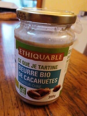 Beurre bio de cacahuètes