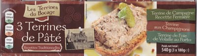 3 Terrines de Pâté - Recettes Traditionnelles
