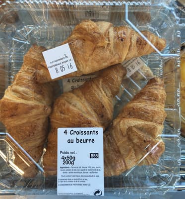 4 Croissants au beurre