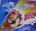 6 Cônes Vanille Chocolat