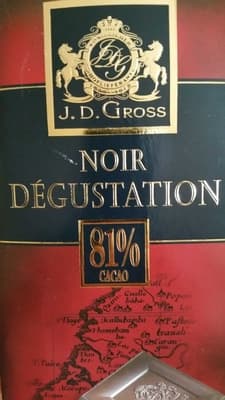 Chocolat noir dégustation 81% cacao