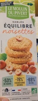 Sablés équilibre noisettes