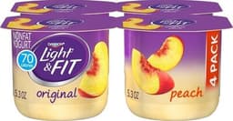 Dannon peach yogurt