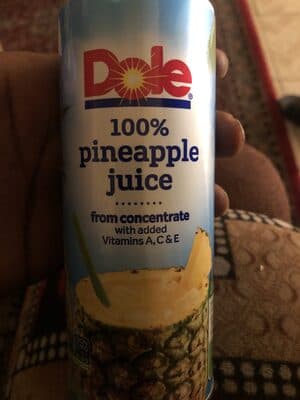 100% Juice Pineapple