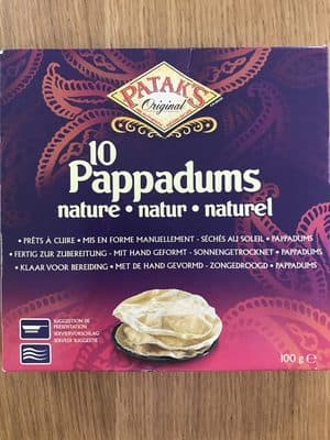 10 Pappadums Nature
