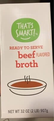 Beef flavored broth
