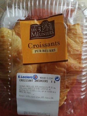 Croissant  pur beurre 3 meuniers