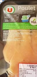 2 escalopes extra fines de poulet jaune