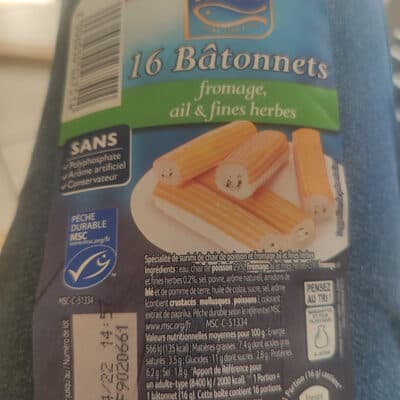 16 bâtonnets fromage ail et fines herbes