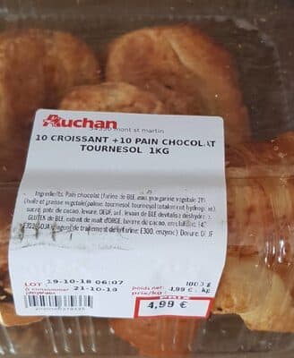 10 Croissants et pains au chocolat  tournesol 1kg