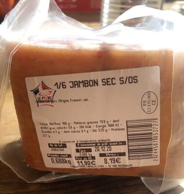 1/6 Jambon Sec S/OS
