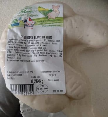 2 boudins blancs au porto