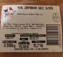 1/6 jambon sec s/os