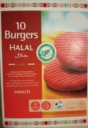 10 Burgers Halal Surgelés