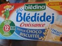 BLEDINA BLEDIDEJ Croissance Saveur Choco biscuitée 4x250ml Dès 12 Mois
