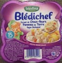 BLEDICHEF écrasée choux fleurs pomme de terre façon béchamel dès 15 mois, assiette de