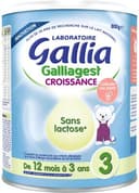 Galliagest Croissance sans lactose 800g Dès 12 mois