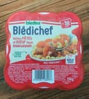BLEDICHEF 250g Petites Pâtes et Boeuf Façon Bourguignon Dès 18 mois