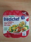 BLEDICHEF 2x230g Sauté de Pommes de terre, Petits pois et Veau Dès 12 mois