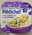 BLEDICHEF 2x230g Fondue de Courgettes et Petits Macaroni Dès 12 mois
