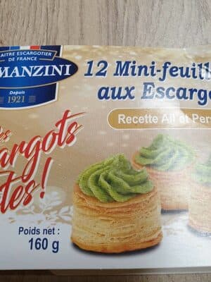12 mini feuilletés aux escargots