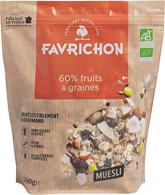 60% fruits & graines