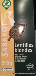 500G Lentilles Blondes Sabarot