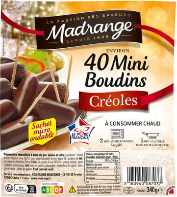 40 mini boudins créoles