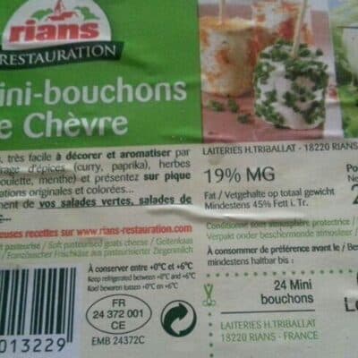 24 mini bouchons de chevre