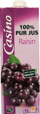 100 % Pur jus de raisin