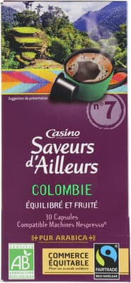 30 Capsules Colombie Bio Fairtrade