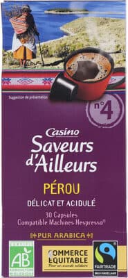 30 Capsules Pérou Bio Fairtrade