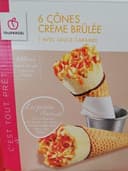 6 cônes crème brûlée