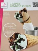 6 cônes menthe chocolat