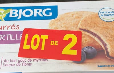 Biscuits fourrés myrtilles